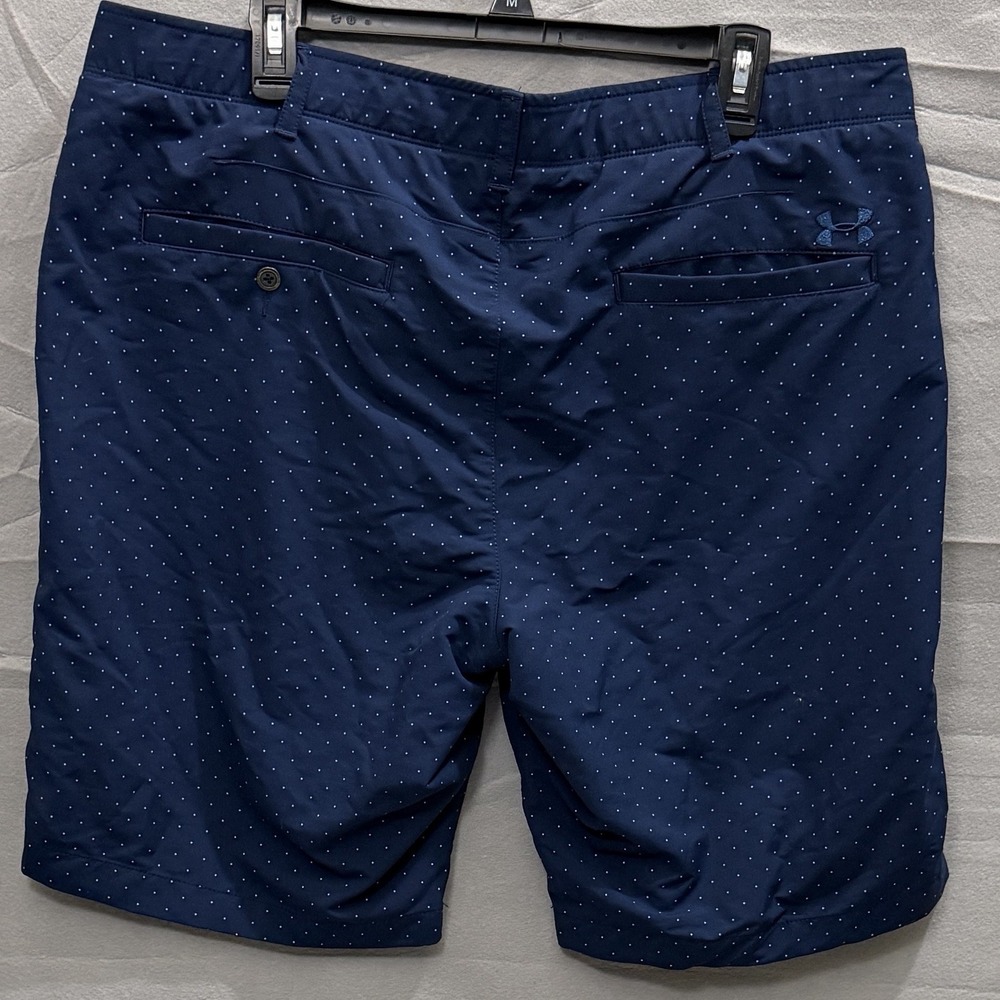 Under Armour Men's HeatGear Loose Golf Shorts Navy Polka Dot Size 40 - Picture 3 of 12
